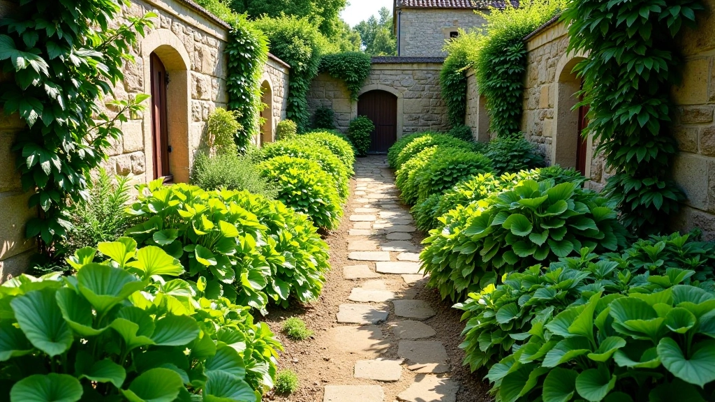Antichi giardini lungo le mura con vegetazione rigogliosa